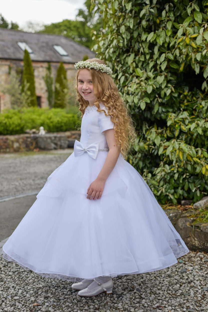 Isabella Girls White Communion Dress IS27470