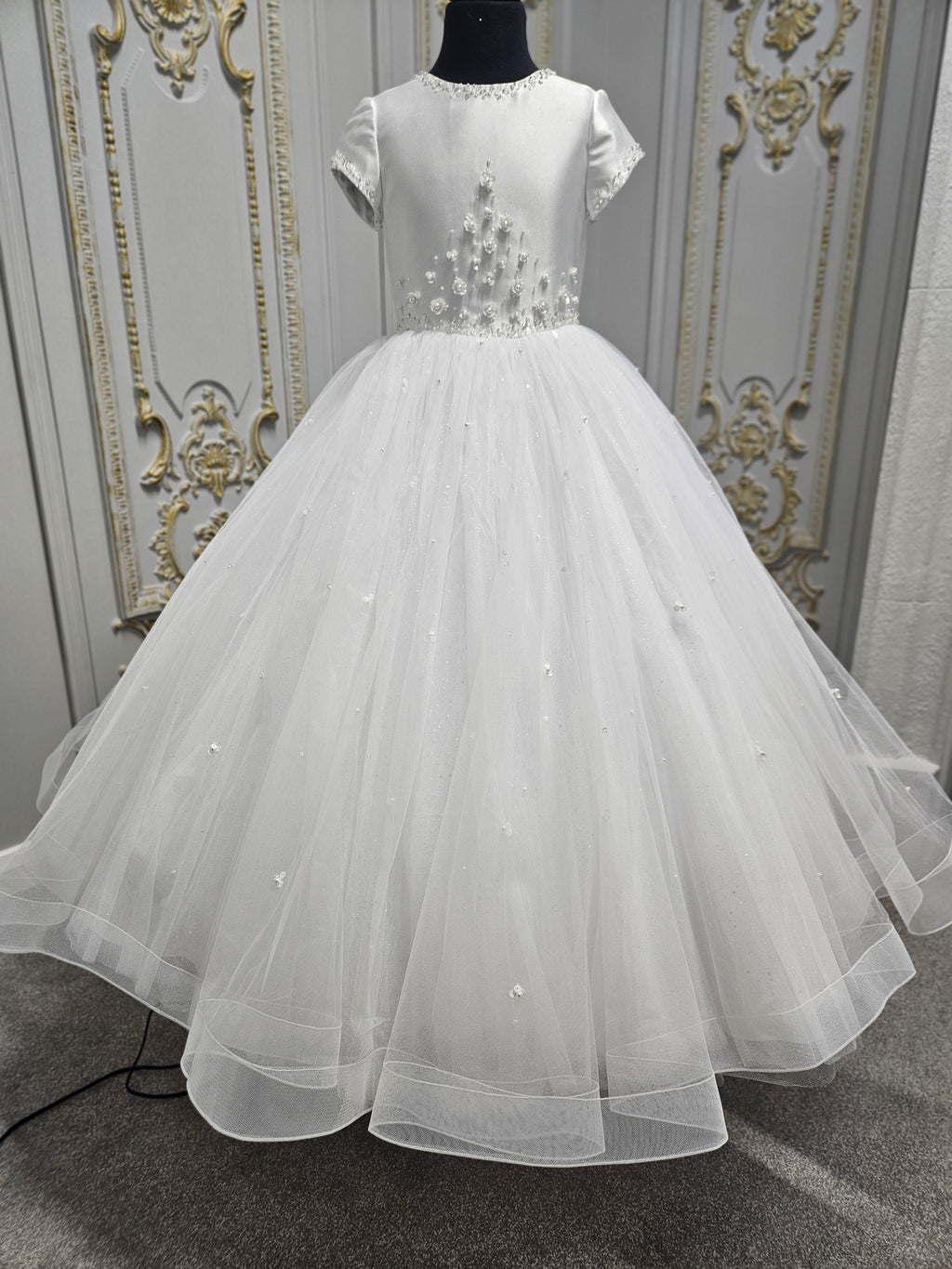 COMMUNION DRESS Isabella Girls White Communion Dress IS26386 EXCLUSIVE TO KINDLE