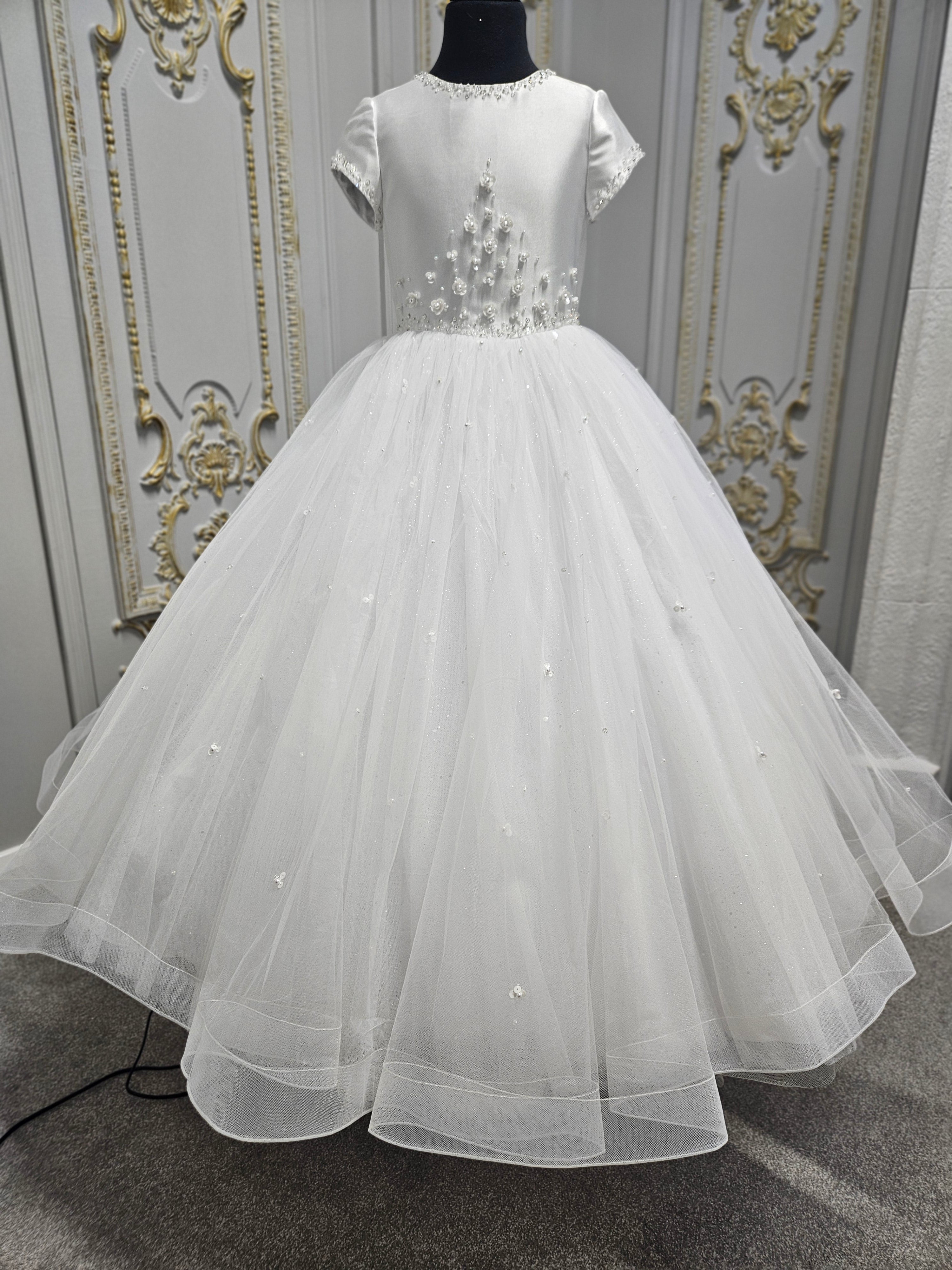 COMMUNION DRESS Isabella Girls White Communion Dress IS26386 EXCLUSIVE TO KINDLE