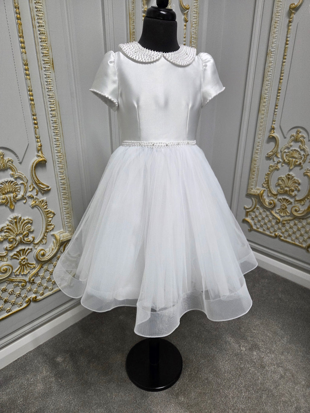 Isabella Girls White Communion Dress IS27496 EXCLUSIVE TO KINDLE