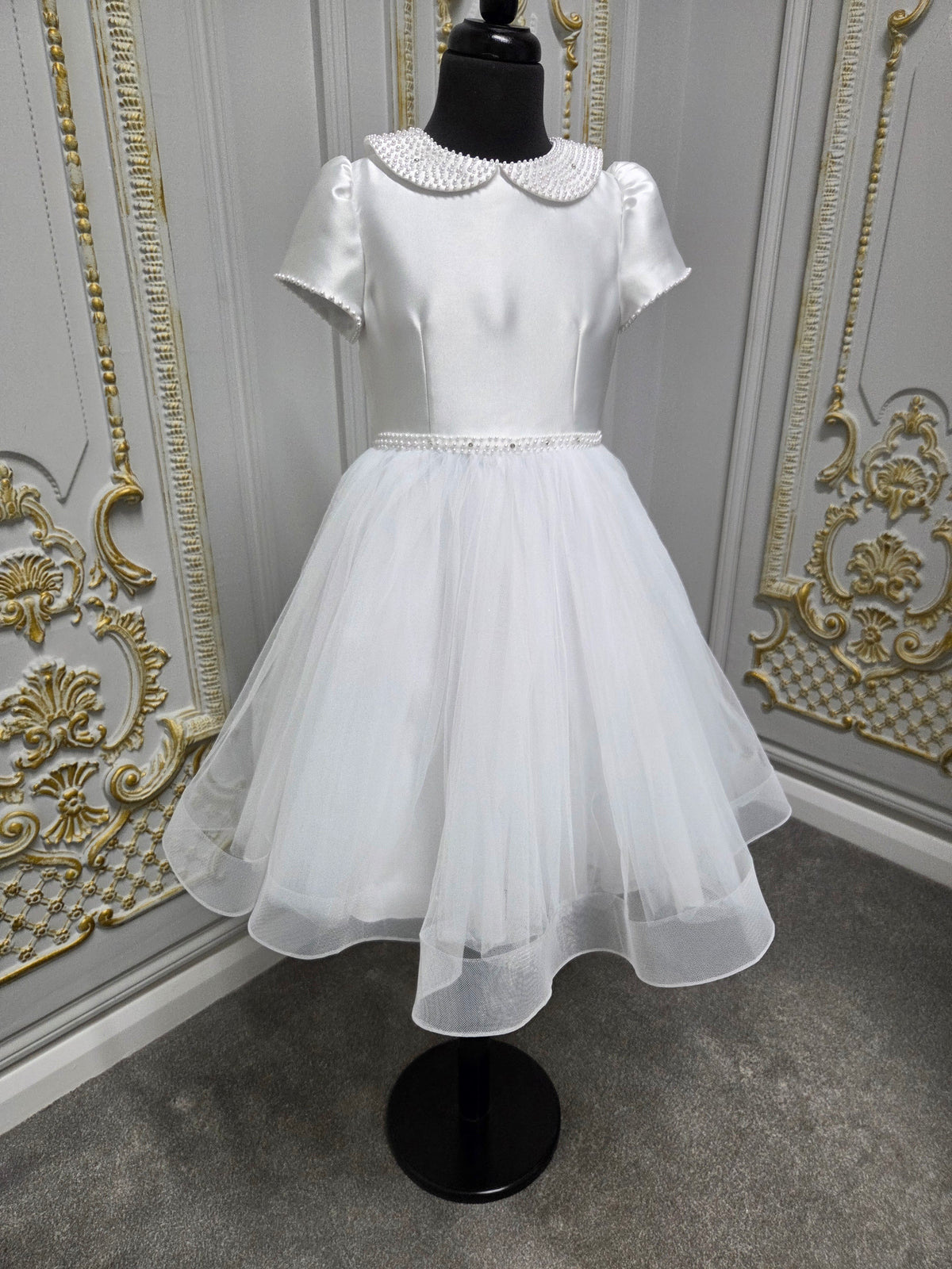 Isabella Girls White Communion Dress IS27496 EXCLUSIVE TO KINDLE