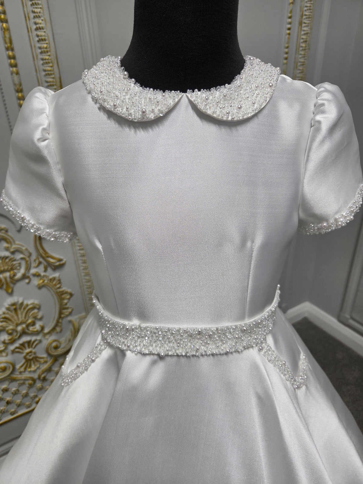 Isabella Girls White Communion Dress IS27494 EXCLUSIVE TO KINDLE
