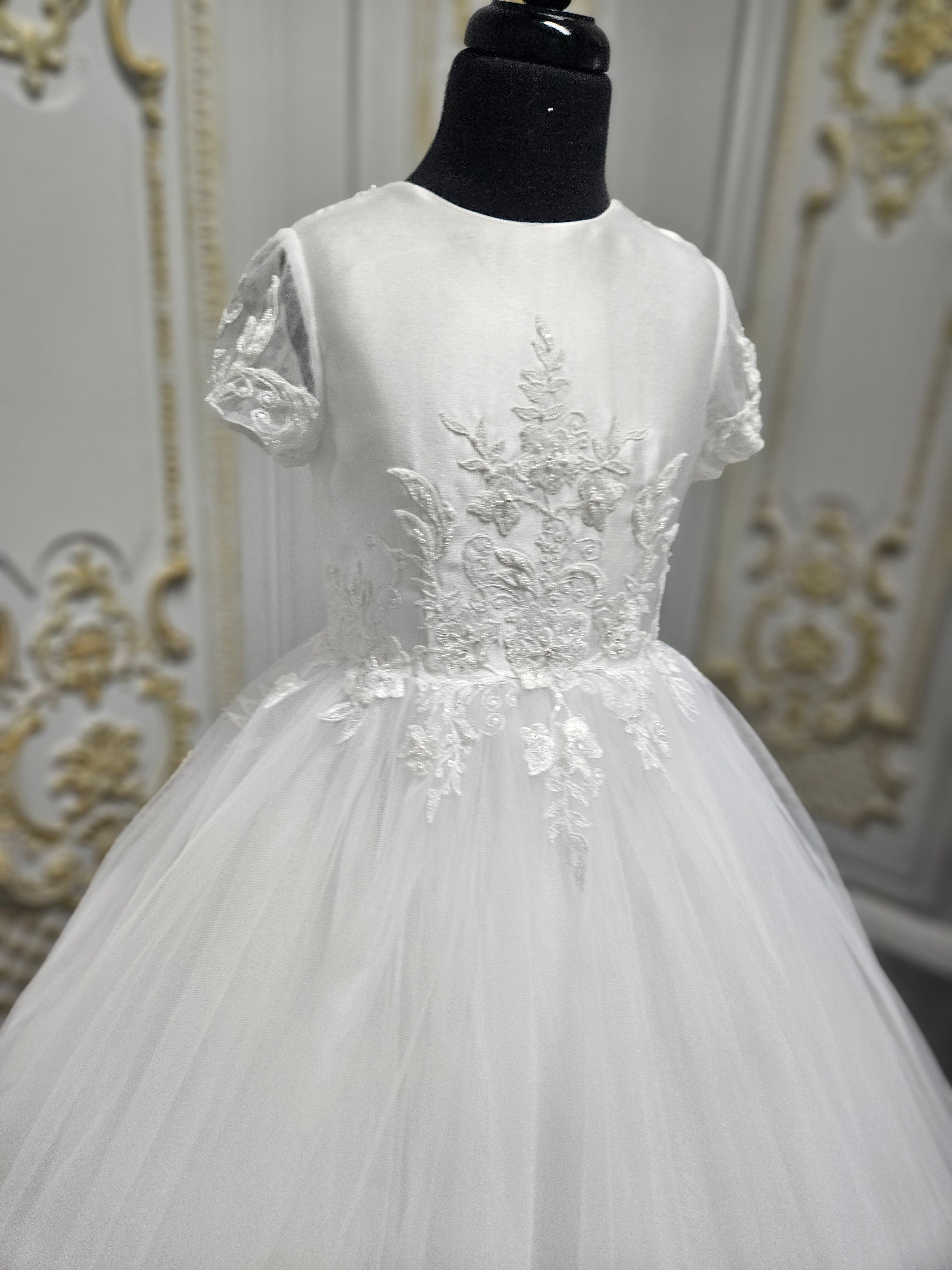 COMMUNION DRESS Isabella Girls White Communion Dress IS26390 EXCLUSIVE TO KINDLE