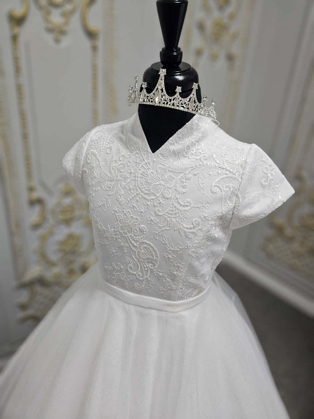 SALE COMMUNION DRESS Sweetie Pie Girls White Communion Dress:- 5001 AGE 8