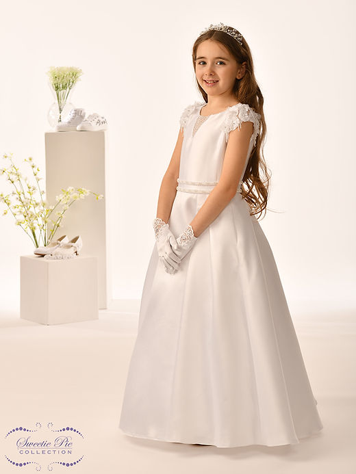 Sweetie Pie Girls White Communion Dress:- 5026