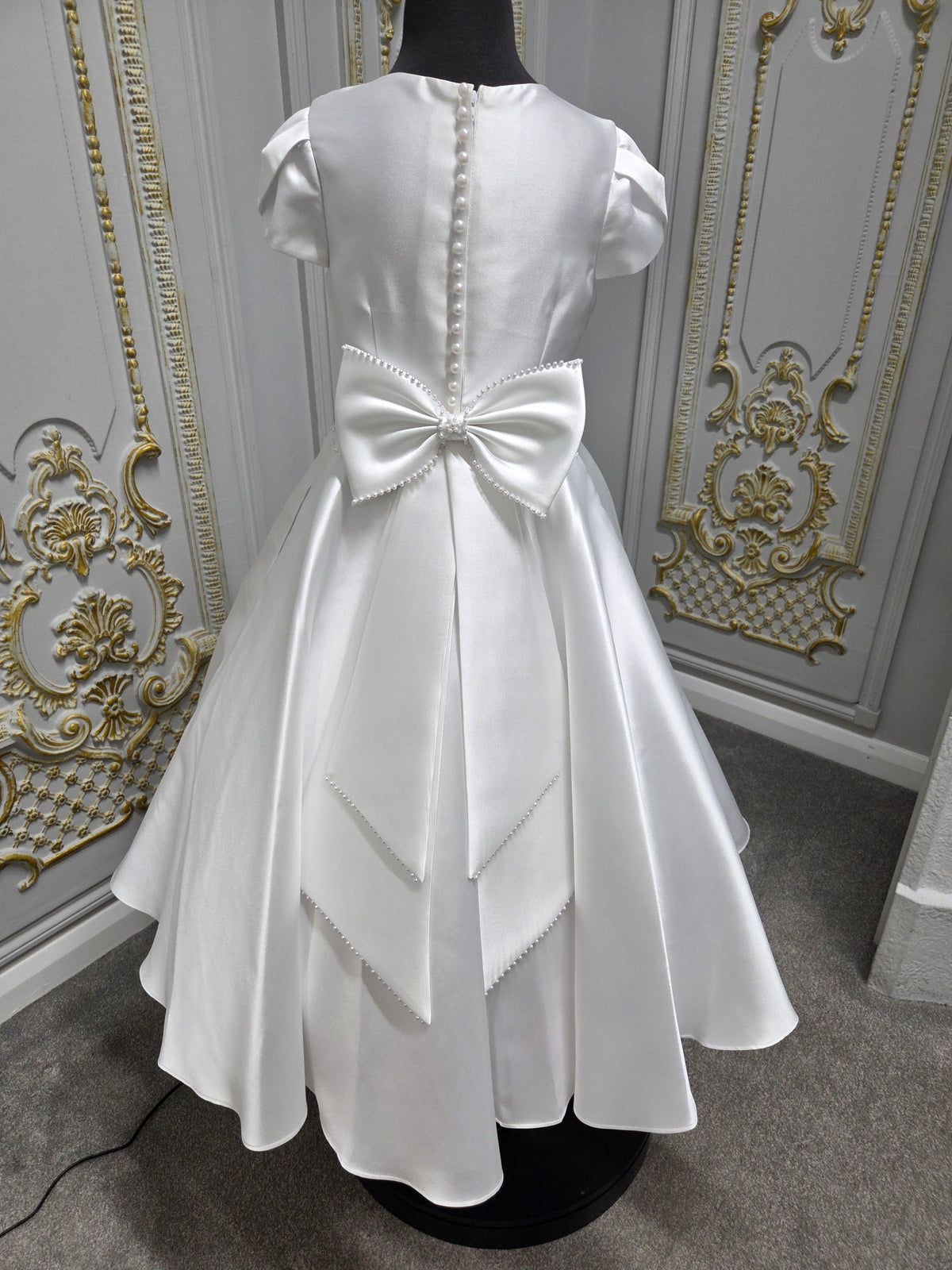 Isabella Girls White Communion Dress:- KO27752