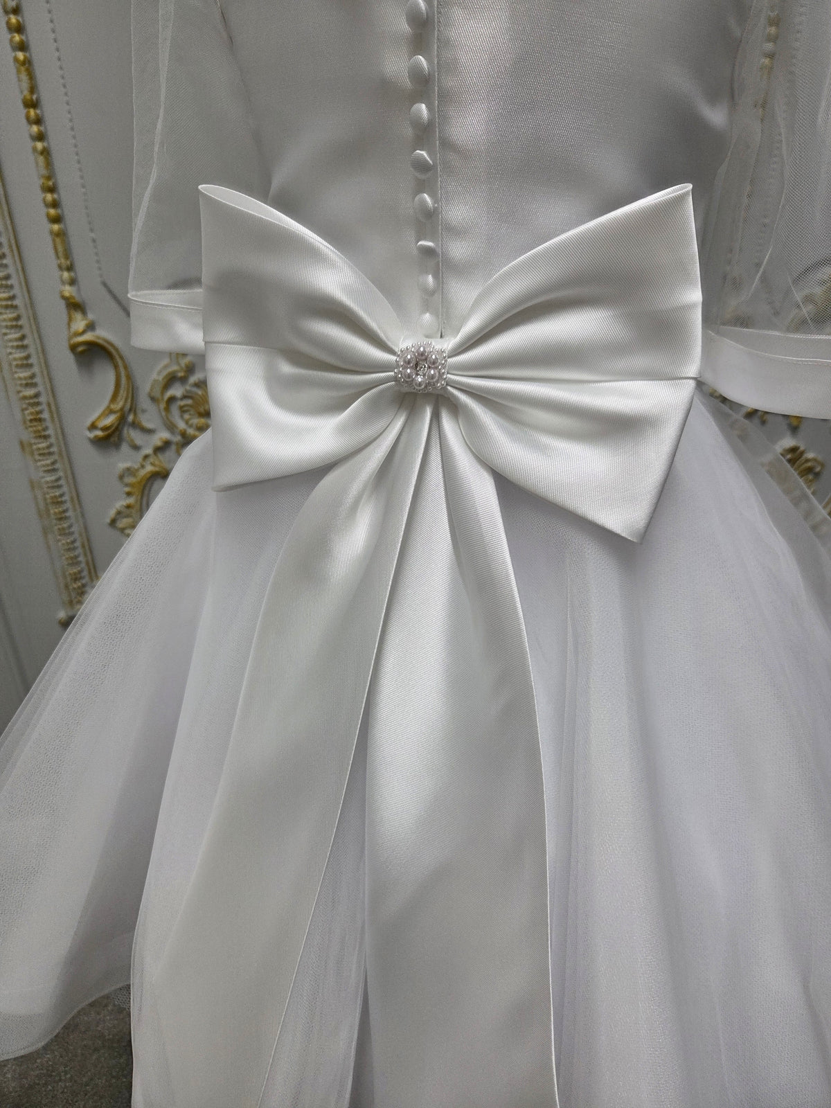 Isabella Girls White Communion Dress IS27498 EXCLUSIVE TO KINDLE
