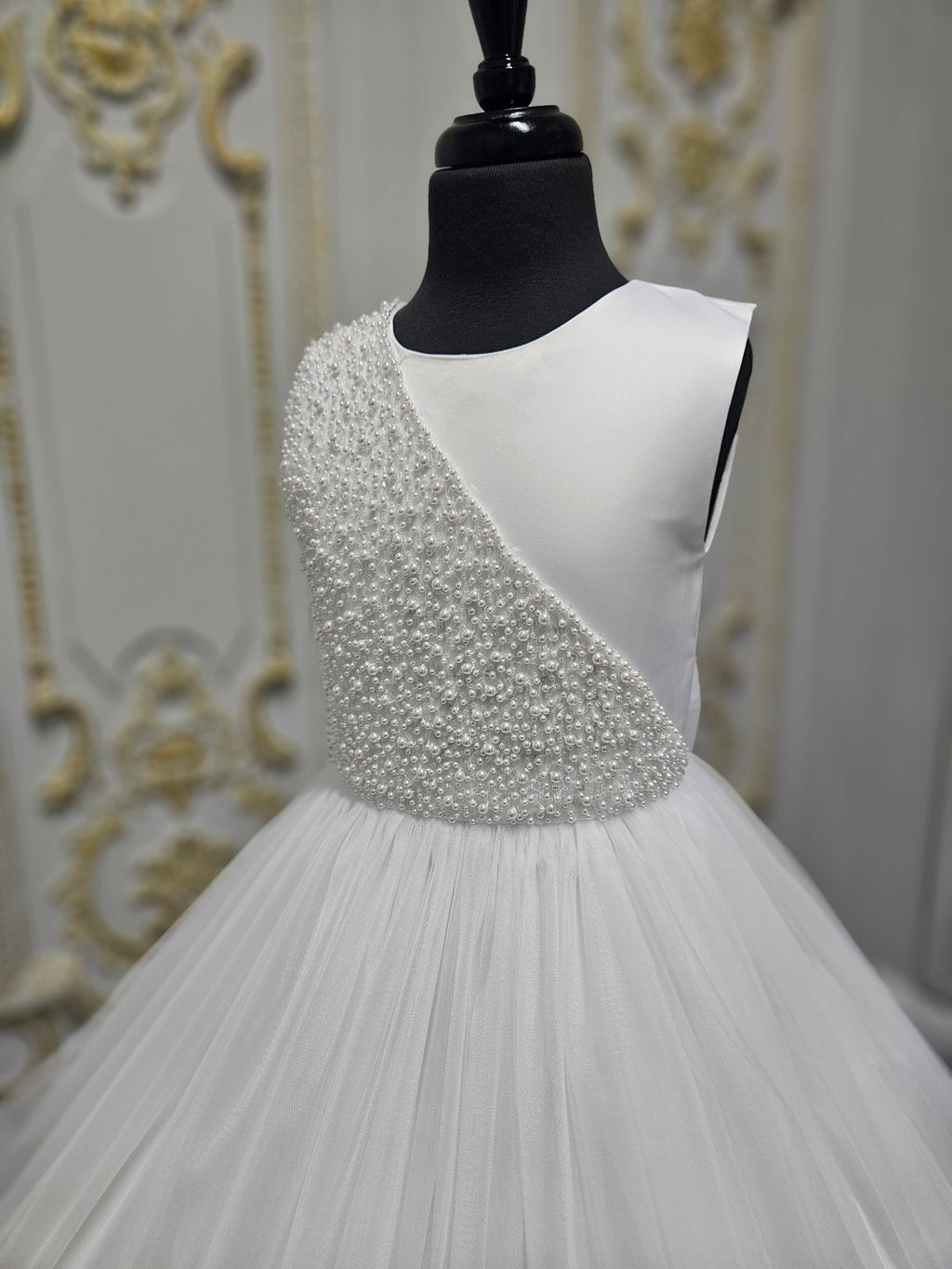 Rosa Bella By Sweetie Pie Girls White Communion Dress:- RB687