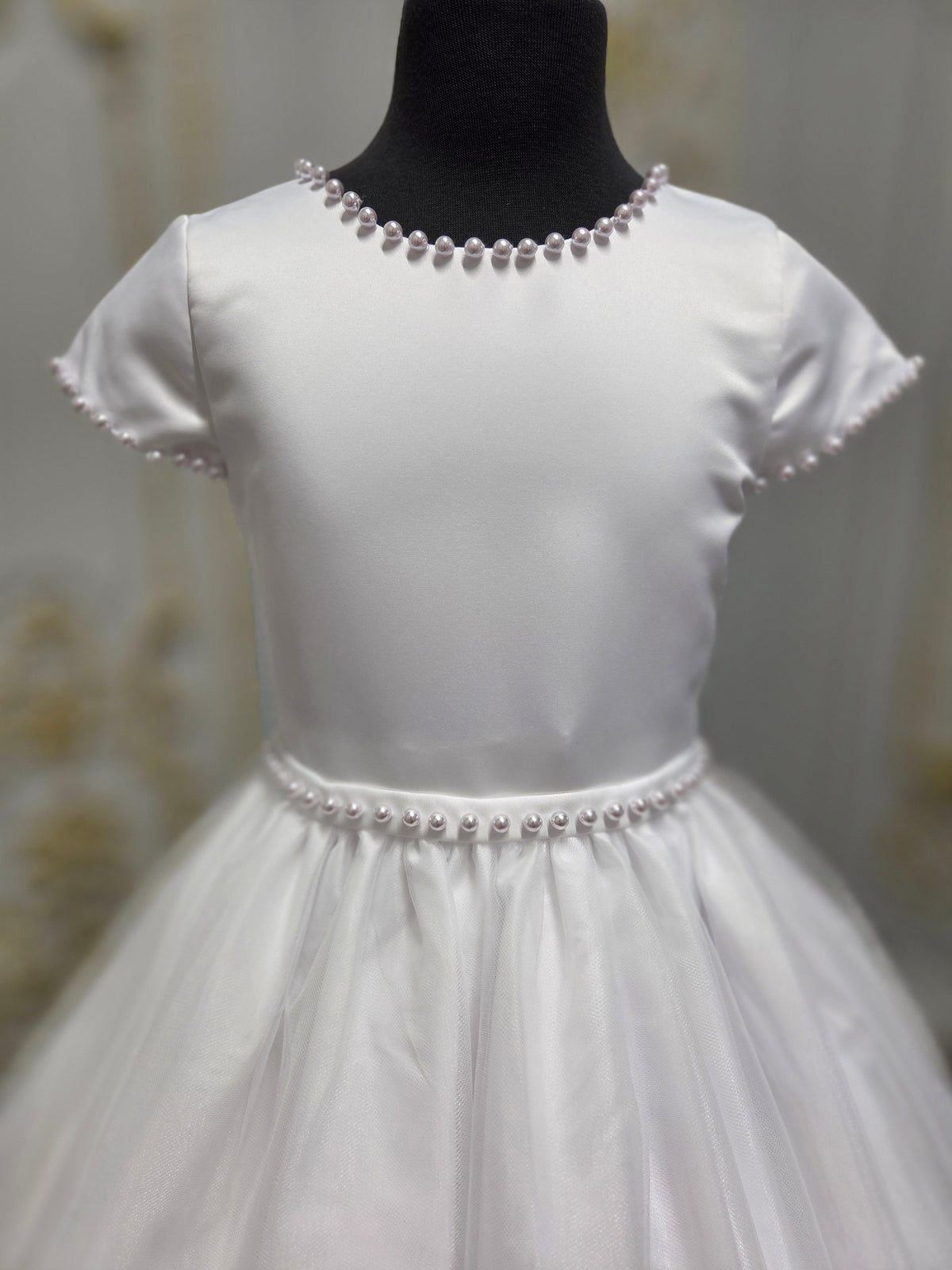 KINDLE EXCLUSIVE Sweetie Pie Girls White Communion Dress:- S-SR742 KD