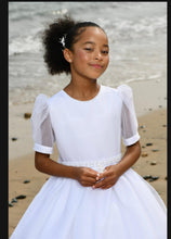 Load image into Gallery viewer, Paula&#39;s Communion Girls White Communion Dress:- PJ94
