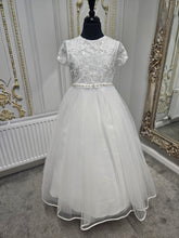 Load image into Gallery viewer, SALE COMMUNION DRESS Little People Girls White Communion Dress:- Nova Age 6, 7 &amp; 8
