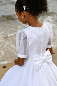 Paula's Communion Girls White Communion Dress:- PJ94