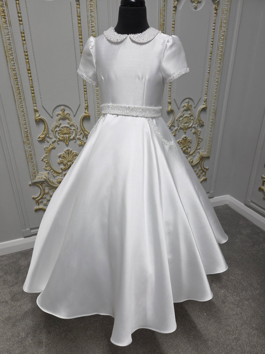 Isabella Girls White Communion Dress IS27494 EXCLUSIVE TO KINDLE