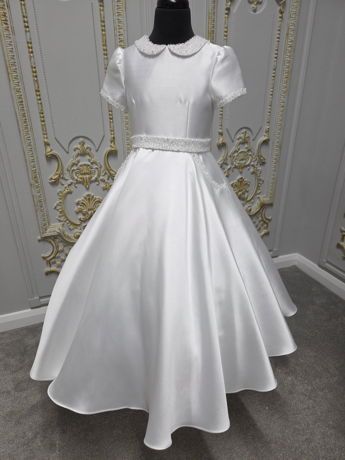 Isabella Girls White Communion Dress IS27494 EXCLUSIVE TO KINDLE