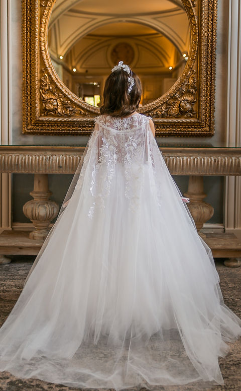 Crystal & Pearl Elodie White Communion Dress (Tulle Skirt)
