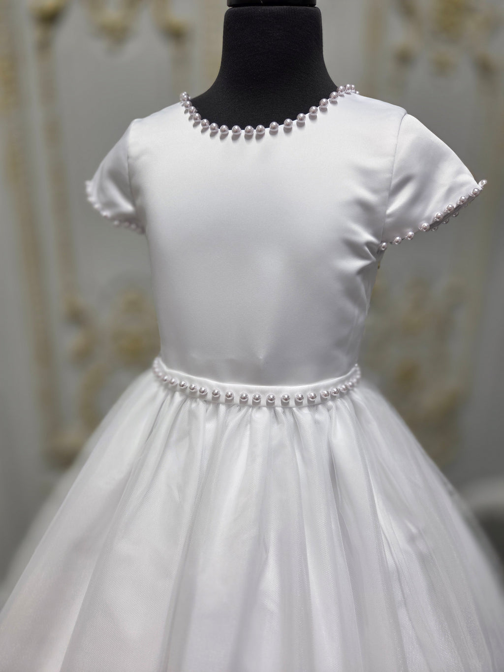 KINDLE EXCLUSIVE Sweetie Pie Girls White Communion Dress:- S-SR742 KD