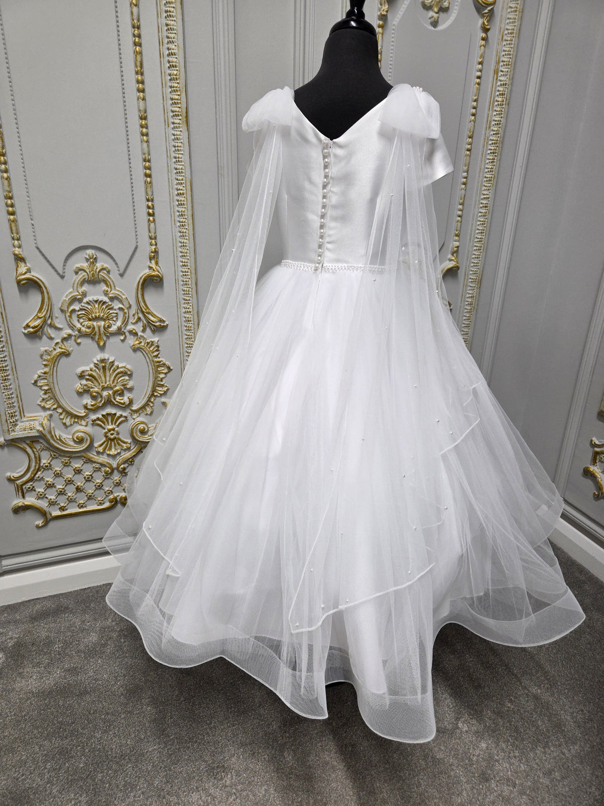 Isabella Girls White Communion Dress IS27500 EXCLUSIVE TO KINDLE