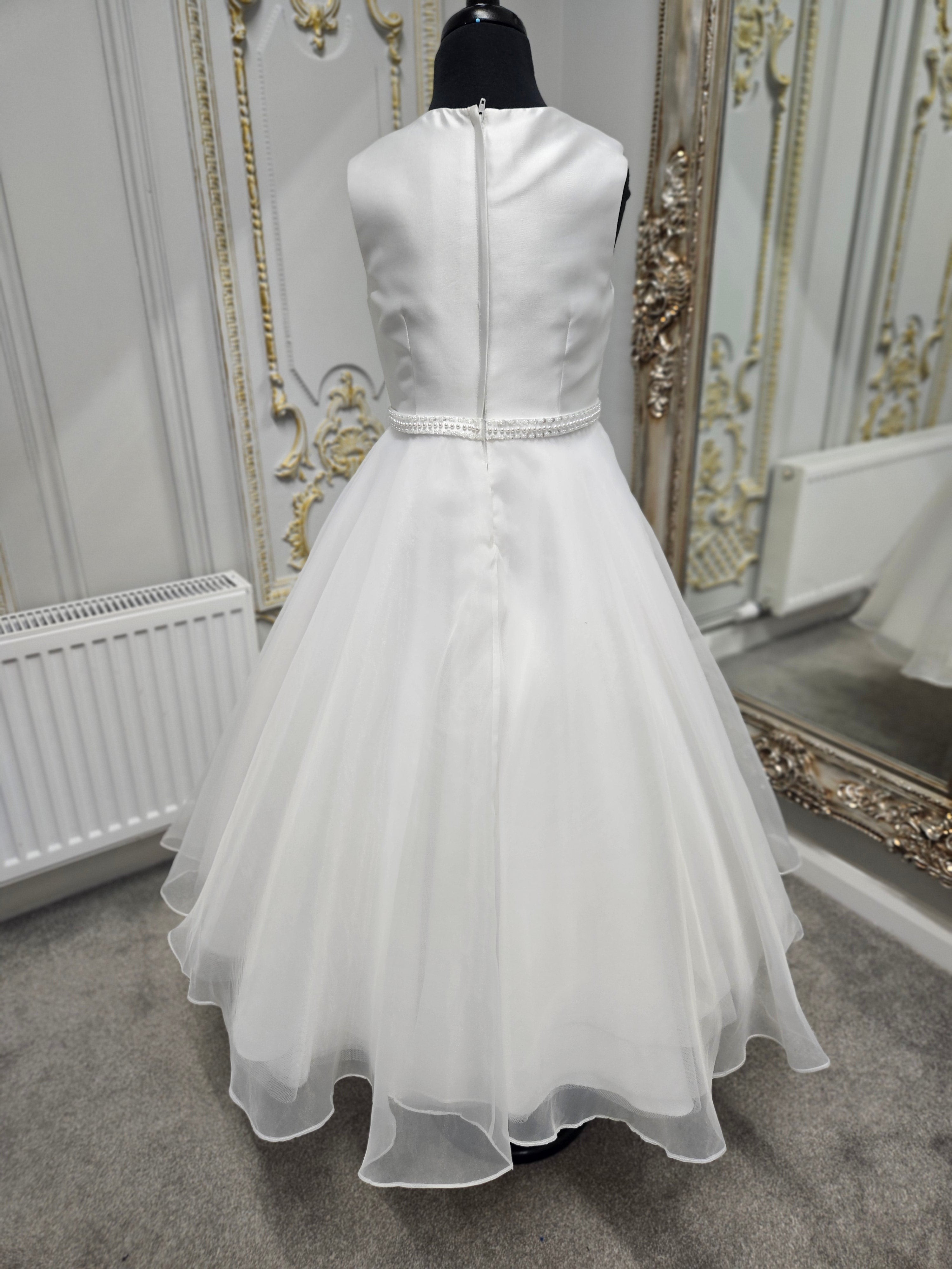 SALE COMMUNION DRESS KOKO Girls White Communion Dress:- KO25825/826 AGE 6 & 7