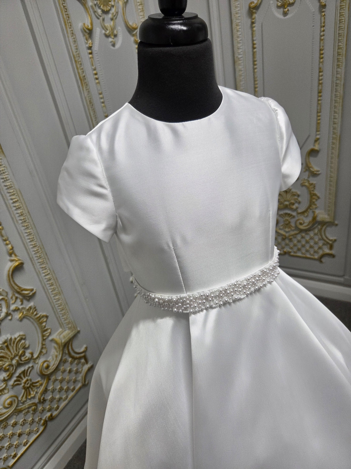 Isabella Girls White Communion Dress:- KO27746