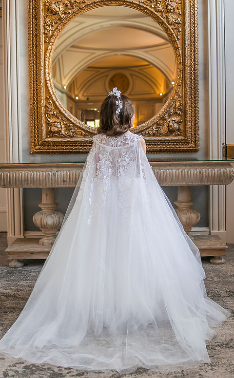 Crystal & Pearl Elodie White Communion Dress (Tulle Skirt)