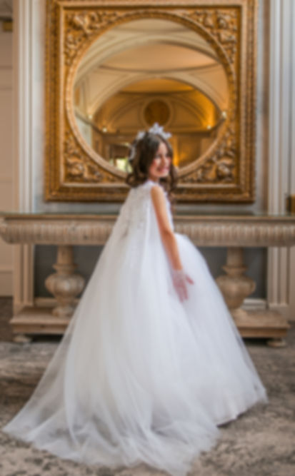 Crystal & Pearl Elodie White Communion Dress (Tulle Skirt)