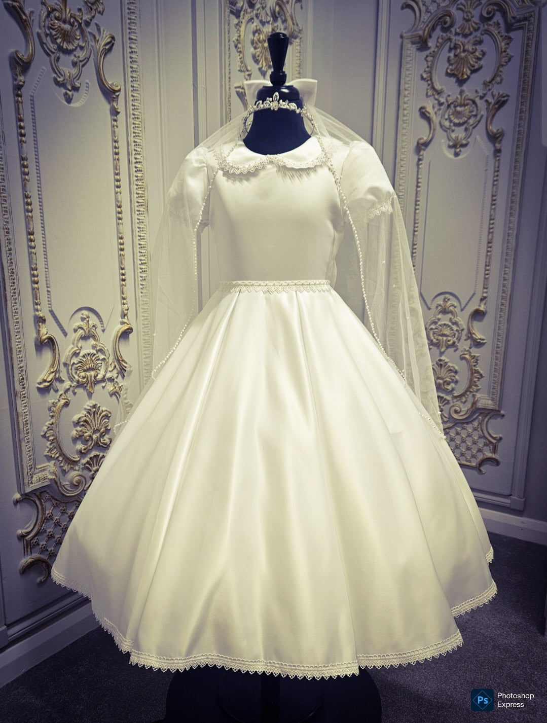 KINDLE EXCLUSIVE Girls White Communion Dress:- PJ105
