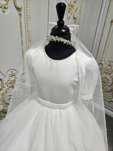 KINDLE EXCLUSIVE Girls White Communion Dress:- PJ106