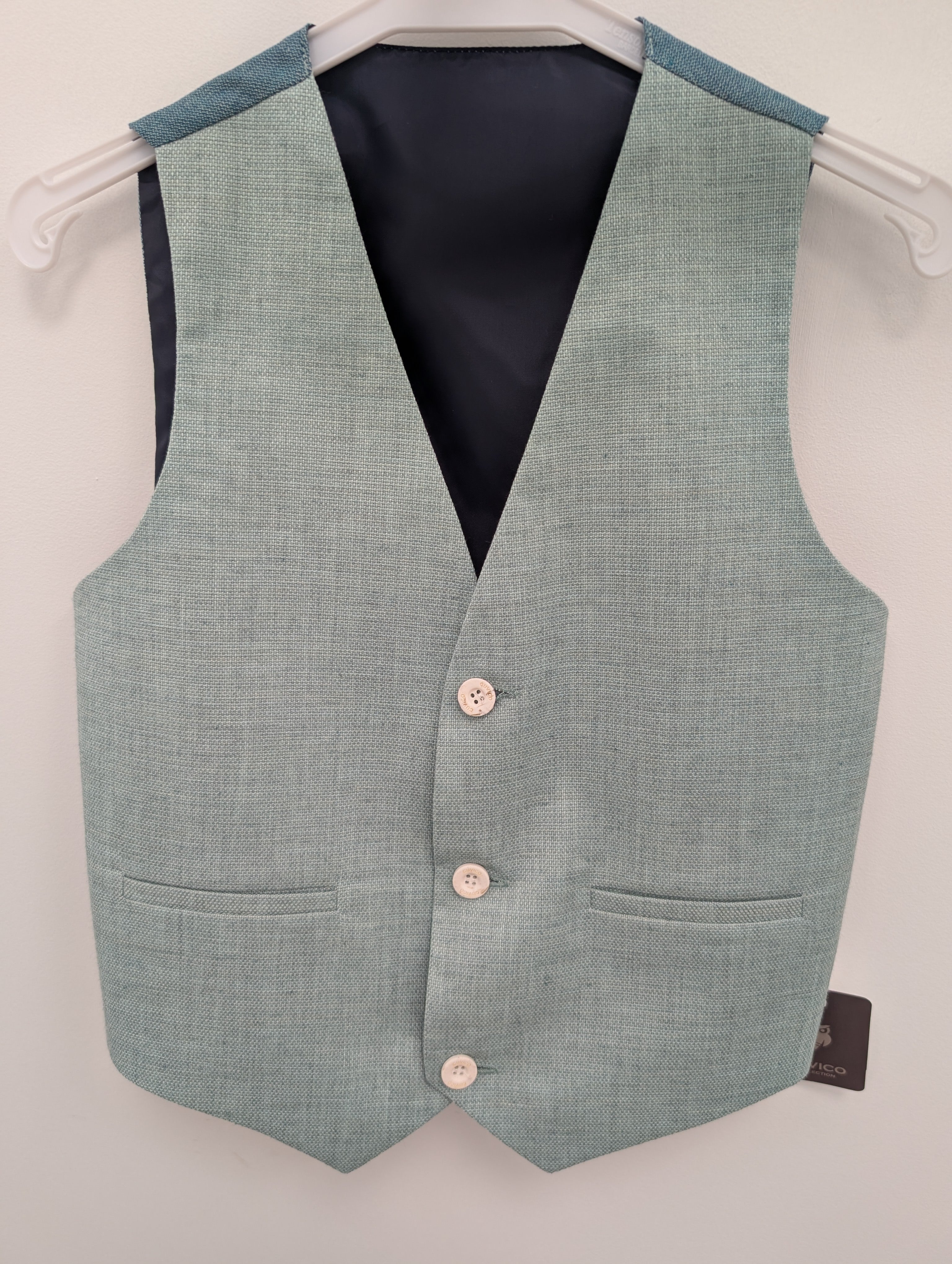 Cuvico Boys Mint Green Waistcoat