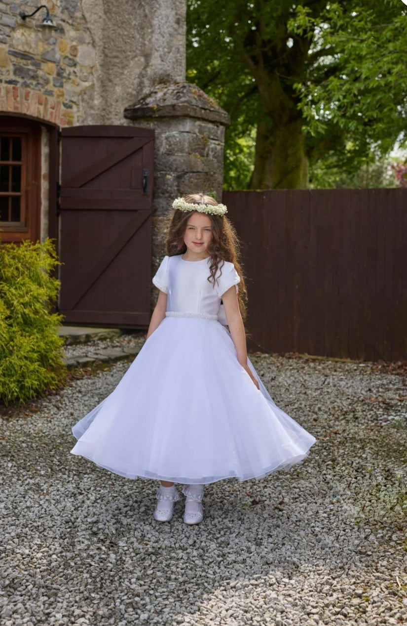 Isabella Girls White Communion Dress IS27450