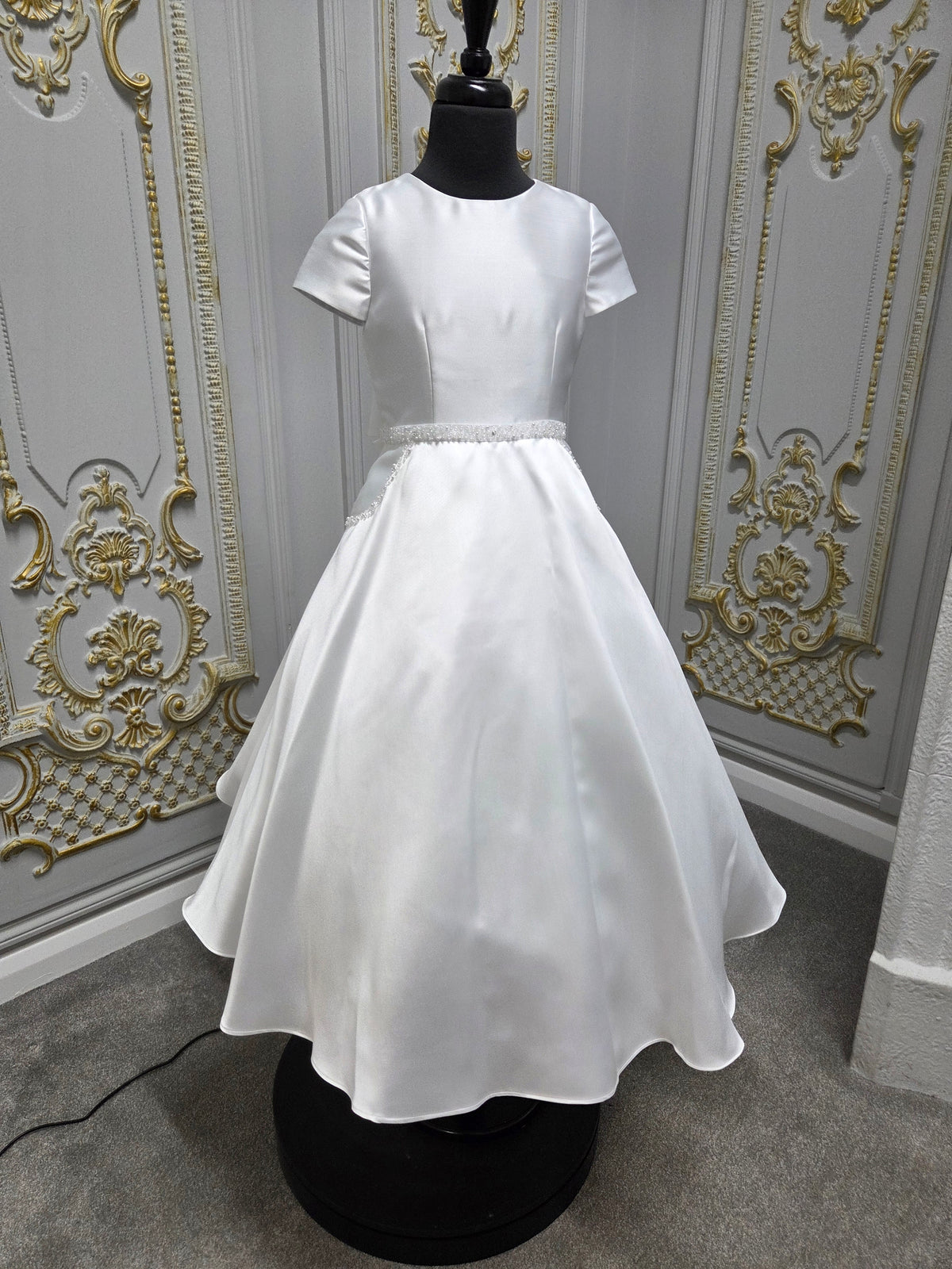 Isabella Girls White Communion Dress:- IS27446