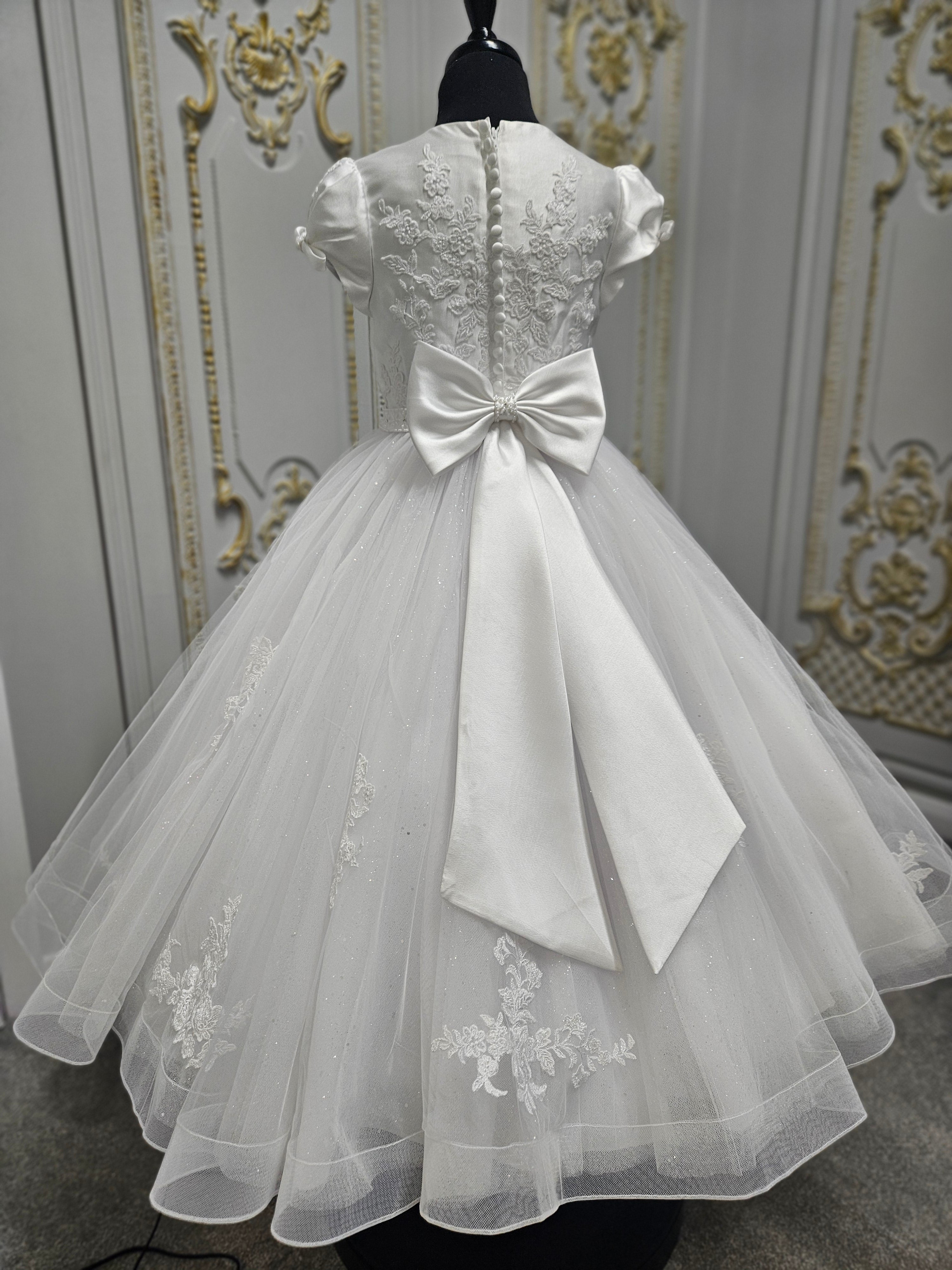 COMMUNION DRESS Isabella Girls White Communion Dress IS26394 EXCLUSIVE TO KINDLE