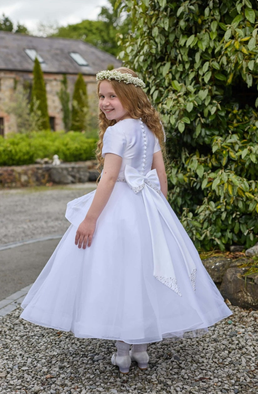 Isabella Girls White Communion Dress IS27470