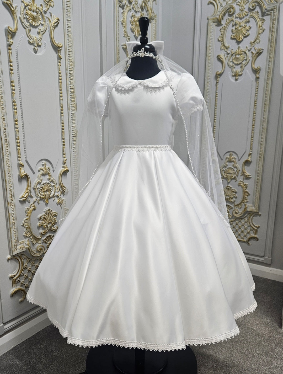 KINDLE EXCLUSIVE Girls White Communion Dress:- PJ105