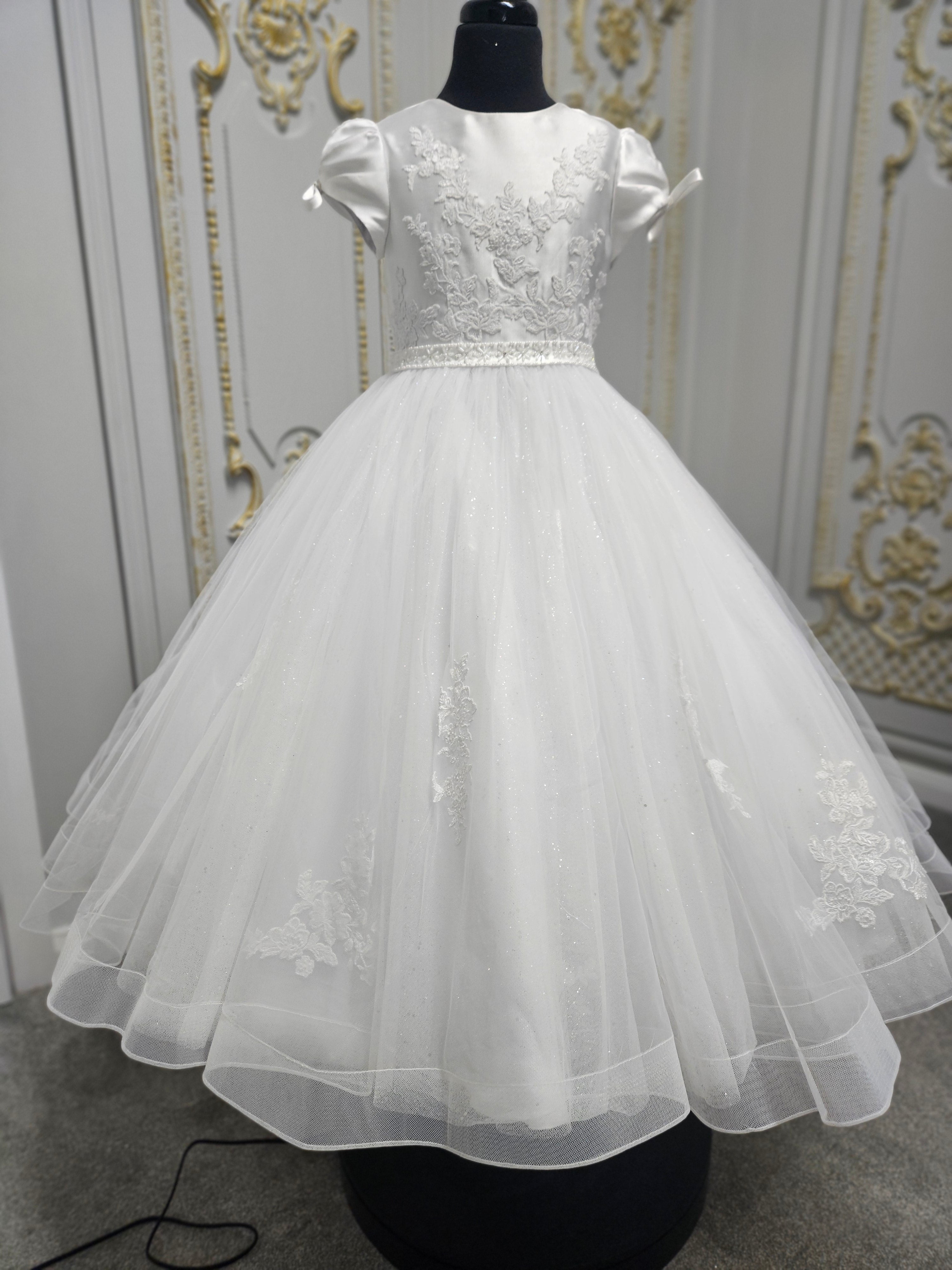 COMMUNION DRESS Isabella Girls White Communion Dress IS26394 EXCLUSIVE TO KINDLE