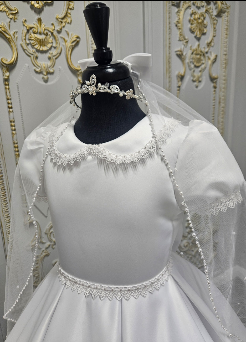 KINDLE EXCLUSIVE Girls White Communion Dress:- PJ105