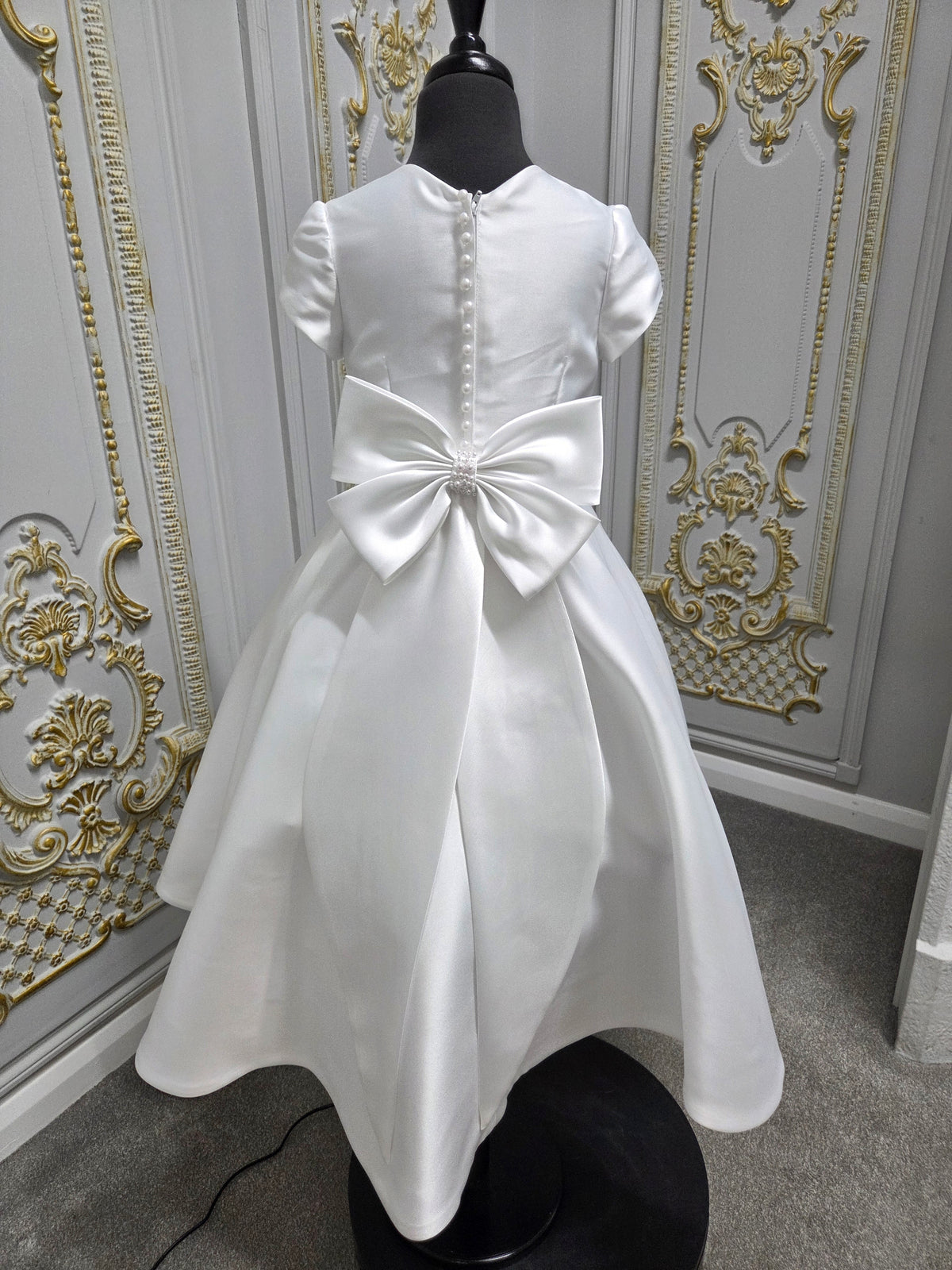 Isabella Girls White Communion Dress:- KO27746