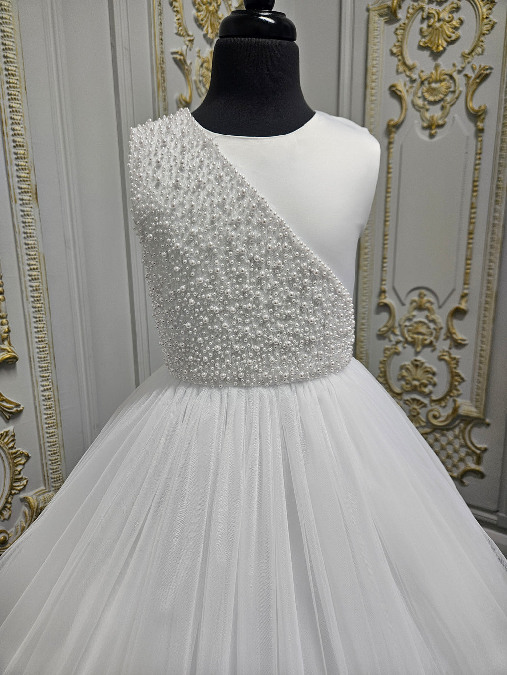 Rosa Bella By Sweetie Pie Girls White Communion Dress:- RB687