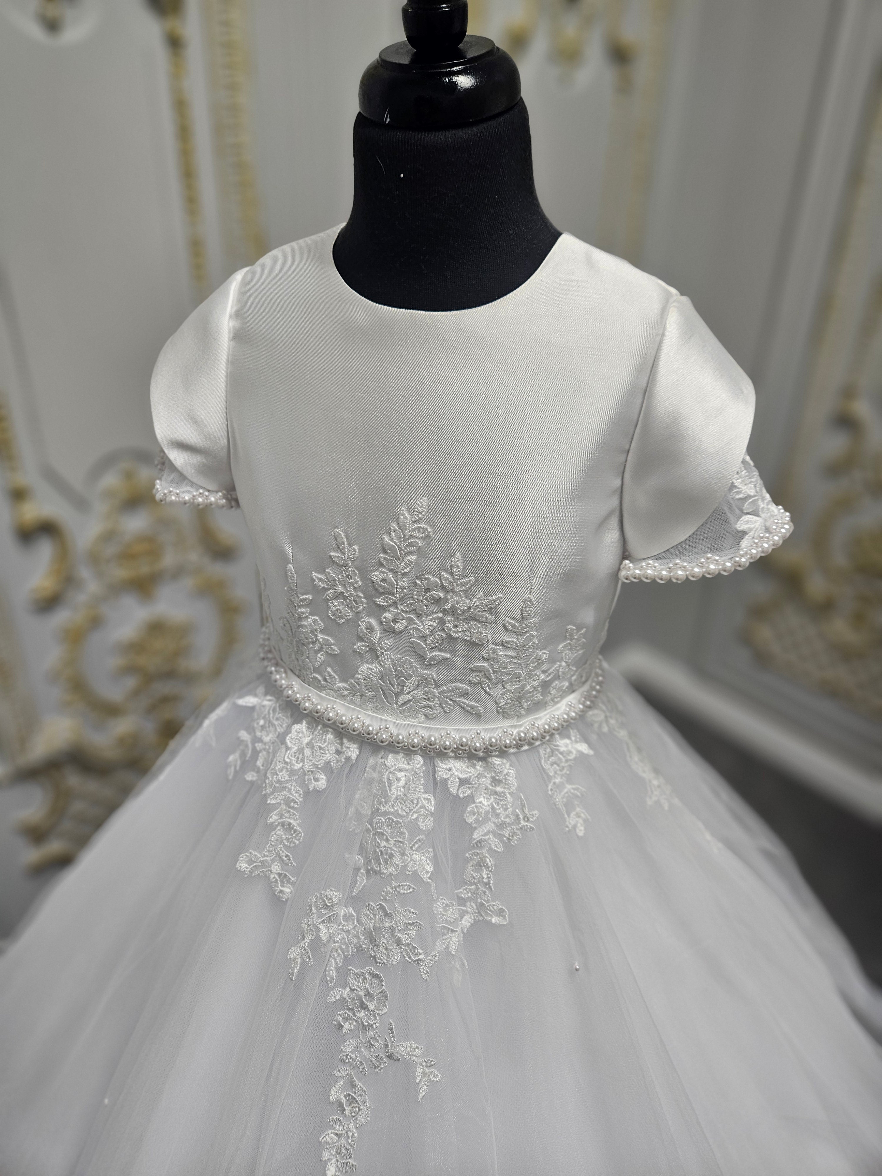 COMMUNION DRESS Isabella Girls White Communion Dress IS26392 EXCLUSIVE TO KINDLE