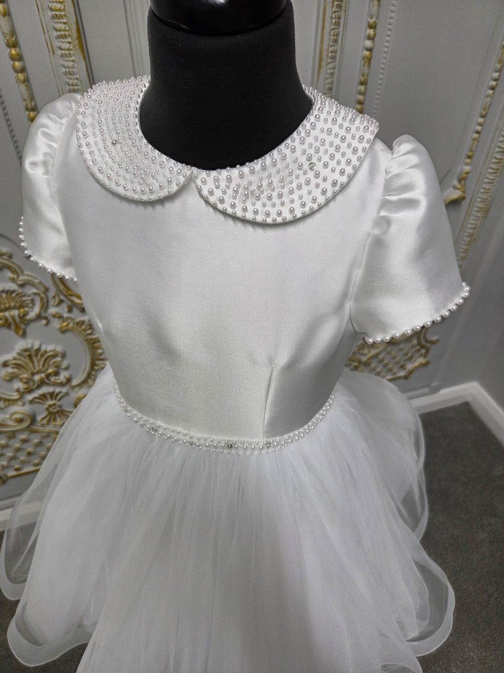 Isabella Girls White Communion Dress IS27496 EXCLUSIVE TO KINDLE