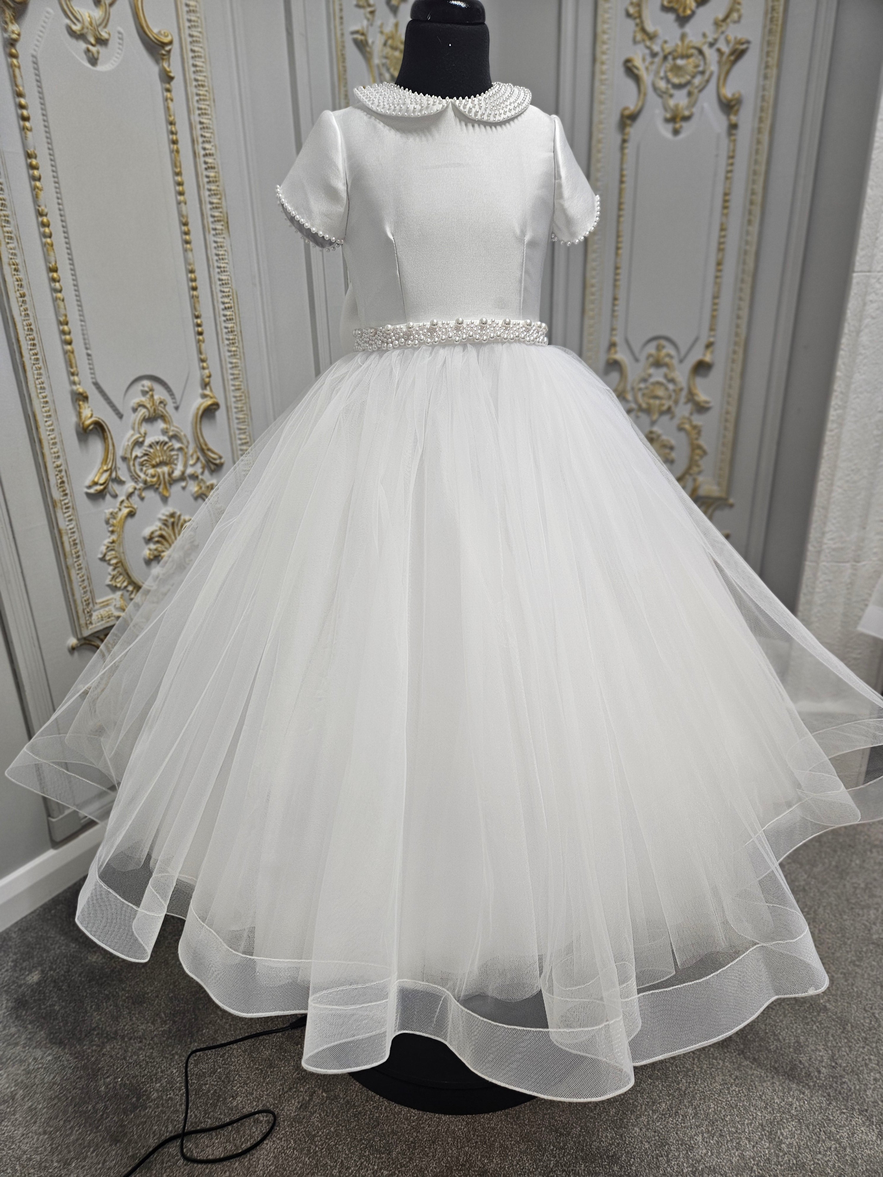 COMMUNION DRESS Isabella Girls White Communion Dress IS26384 EXCLUSIVE TO KINDLE