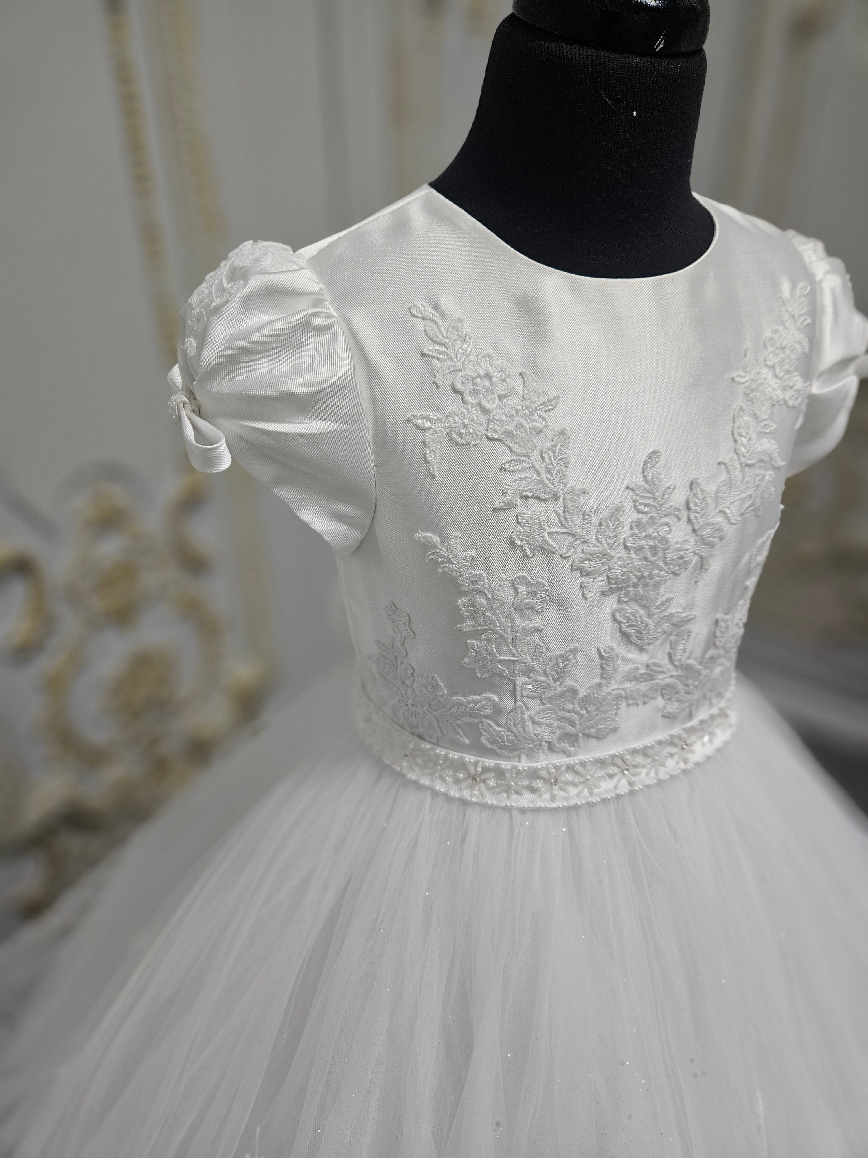 COMMUNION DRESS Isabella Girls White Communion Dress IS26394 EXCLUSIVE TO KINDLE