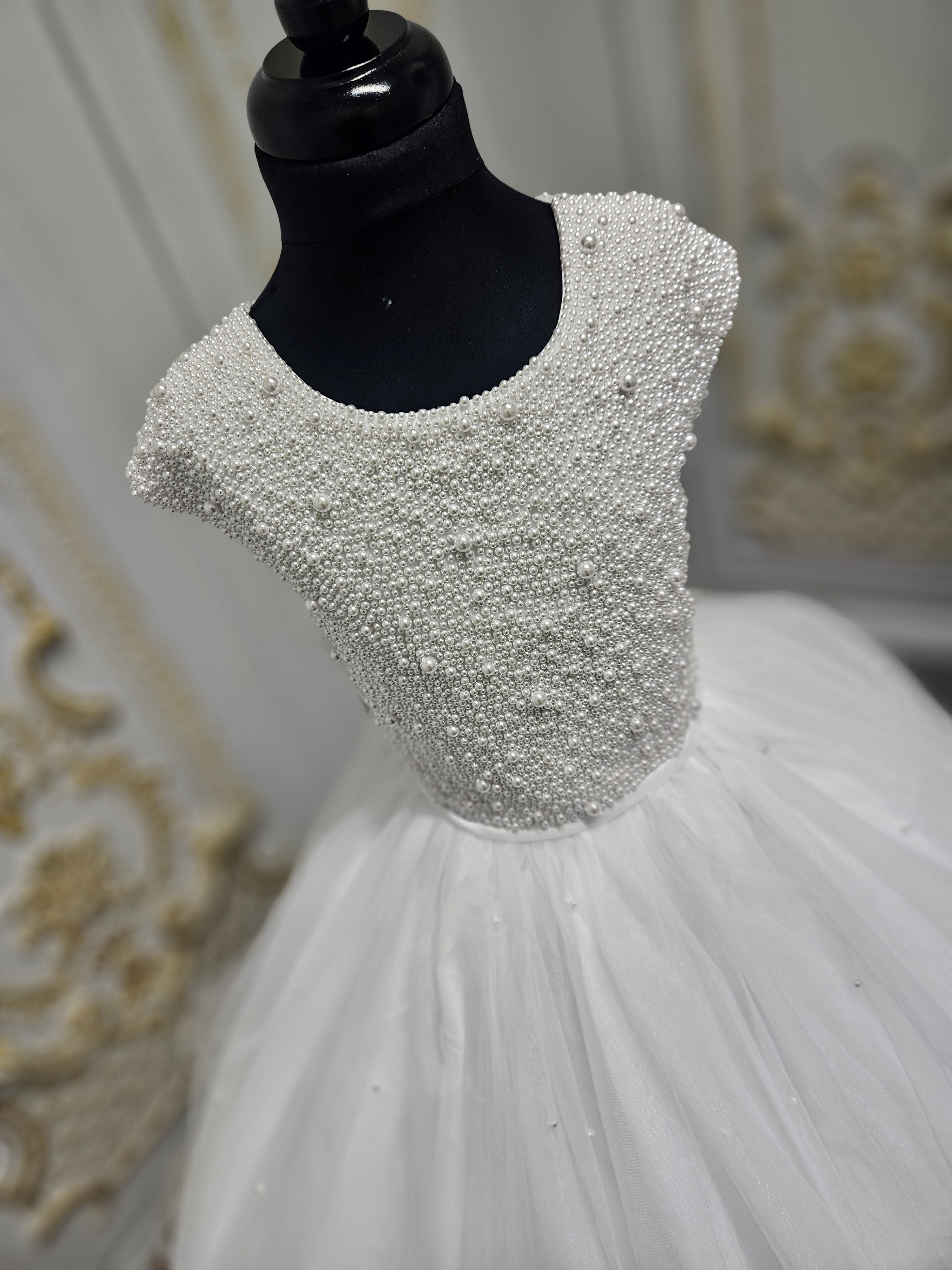 Rosa Bella By Sweetie Pie Girls White Communion Dress:- RB684