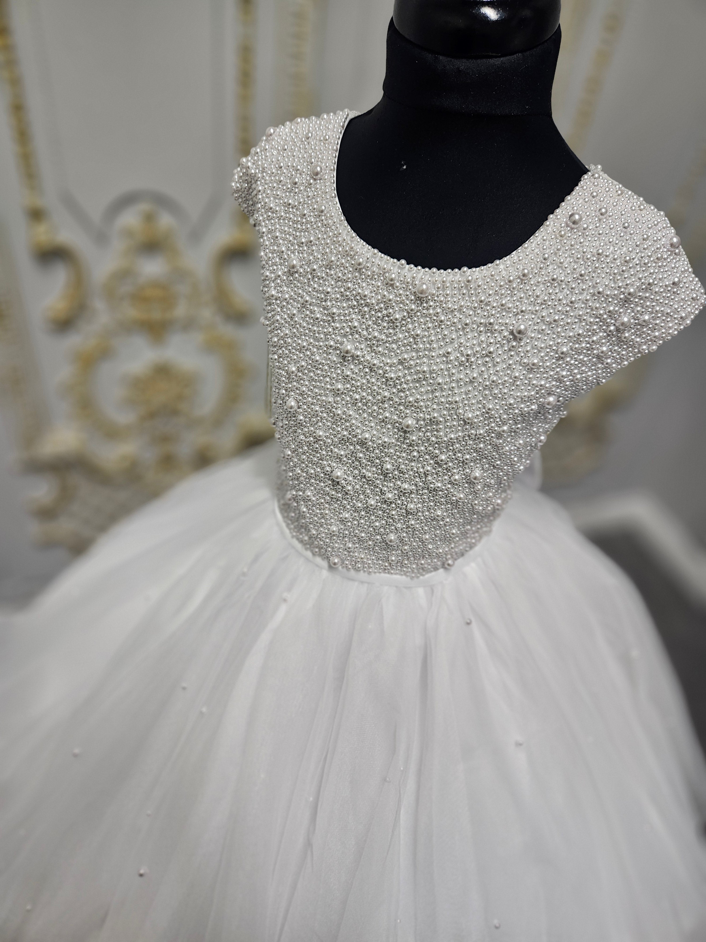 Rosa Bella By Sweetie Pie Girls White Communion Dress:- RB684