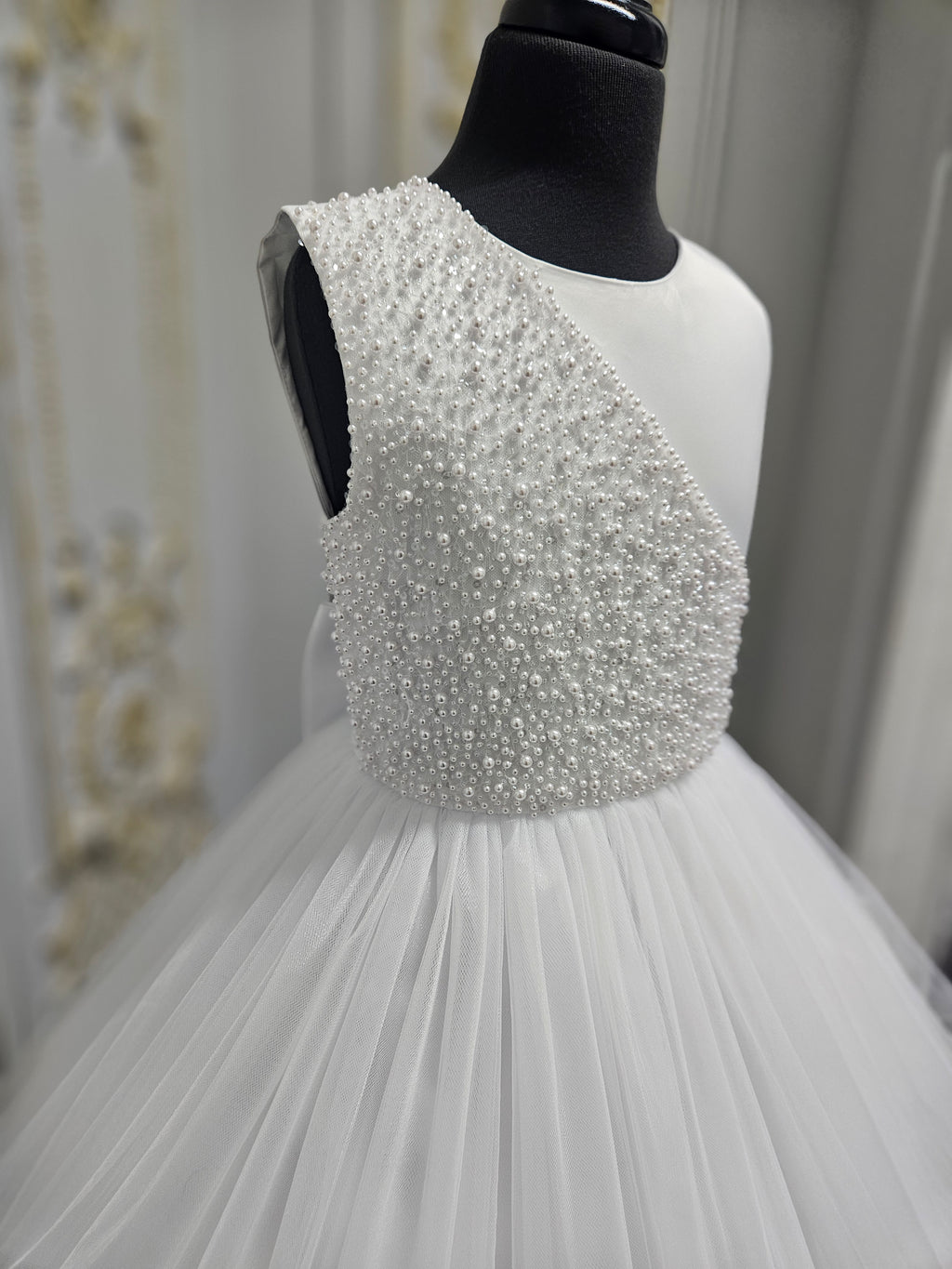 Rosa Bella By Sweetie Pie Girls White Communion Dress:- RB687