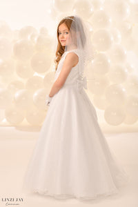 Linzi Jay Girls White Communion Dress:- Summer