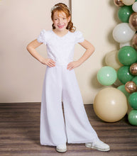 Load image into Gallery viewer, SALE COMMUNION DRESS Emmerling Girls White Communion Jumpsuit:- Keke Age 8 Ballet Length
