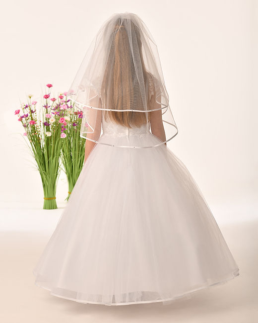 SALE COMMUNION DRESS Savannah Raye By Sweetie Pie Girls White Communion Dress:-Bianca