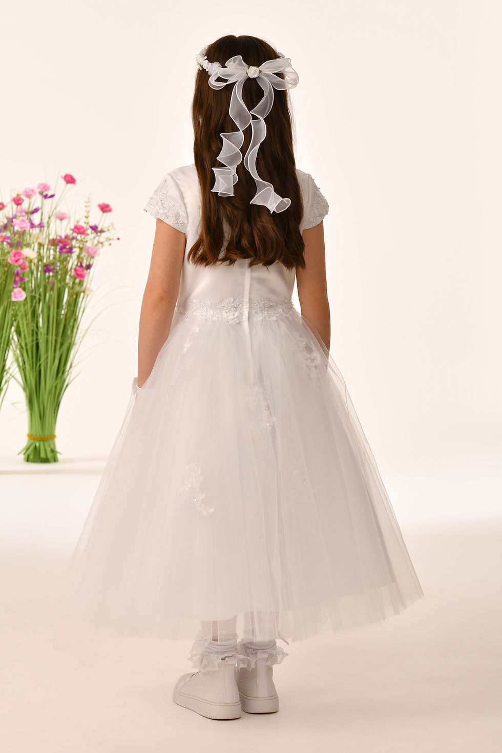 SALE COMMUNION DRESS Savannah Raye By Sweetie Pie Girls White Communion Dress:-Zara