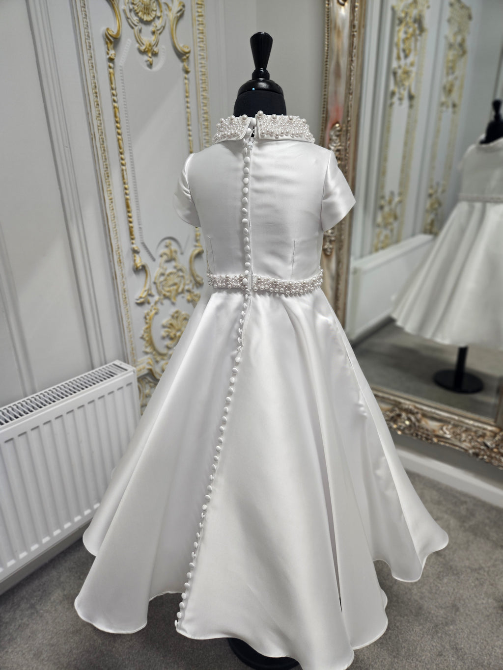 SALE COMMUNION DRESS KOKO Girls White Communion Dress:- KO25834 Age 6 & 7