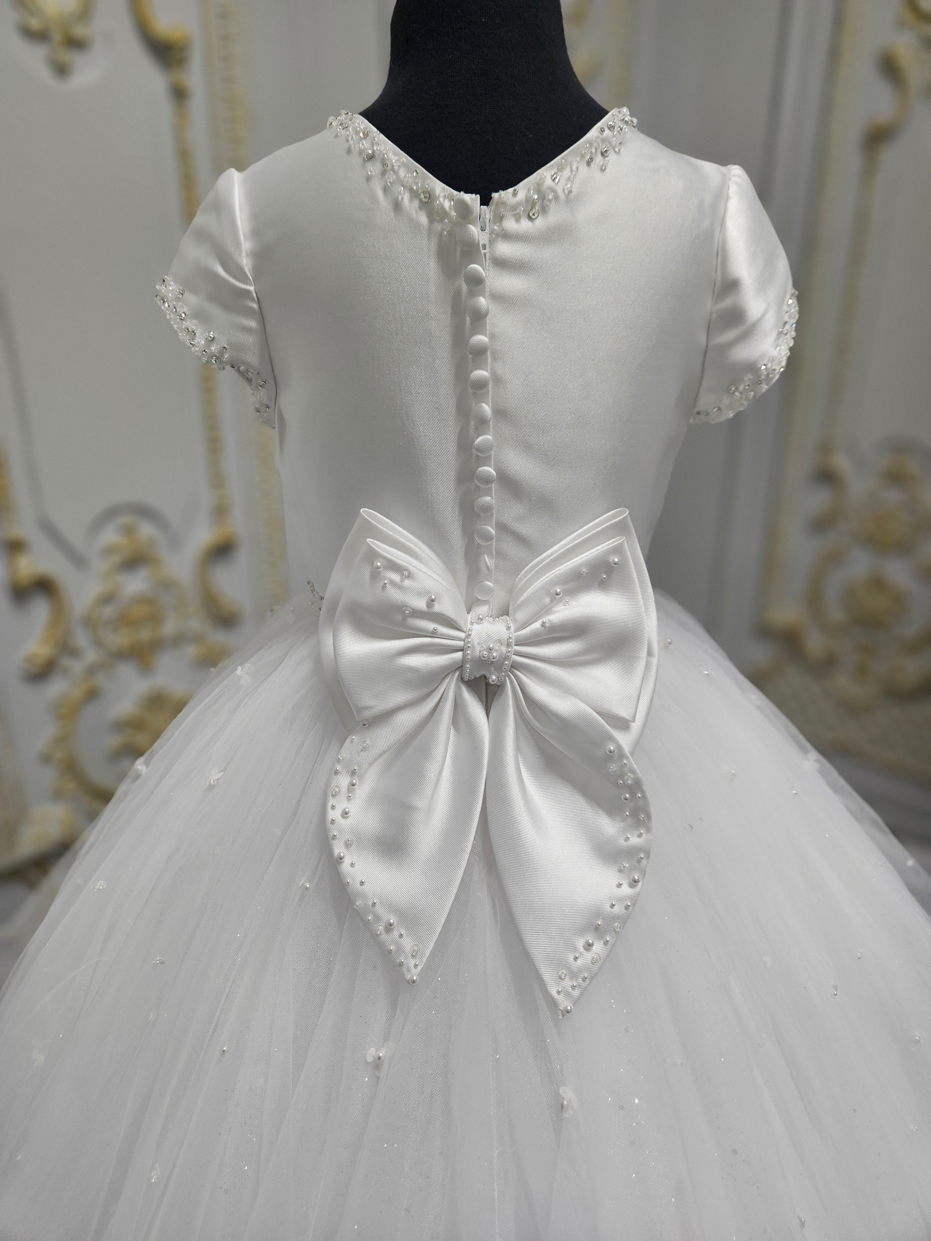 COMMUNION DRESS Isabella Girls White Communion Dress IS26386 EXCLUSIVE TO KINDLE